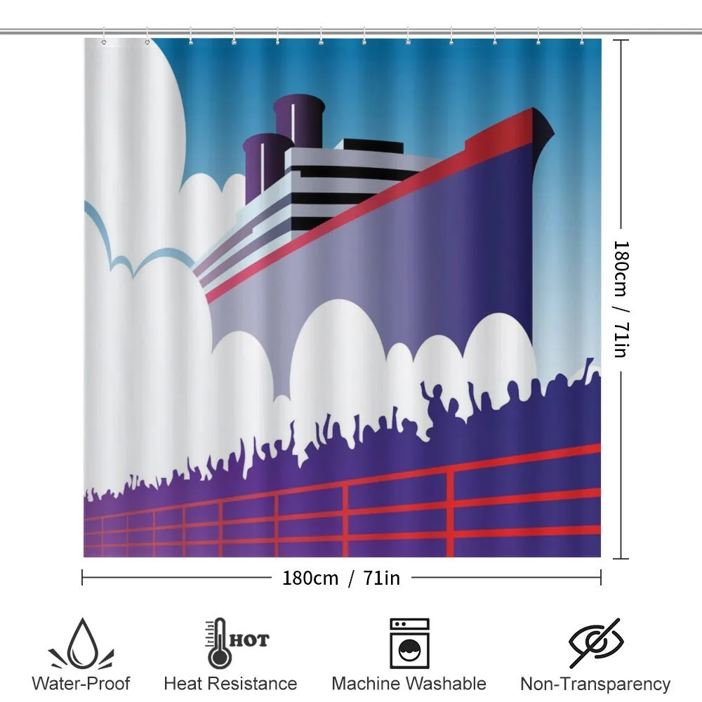 Large Ship with Harbor People — Detail 2