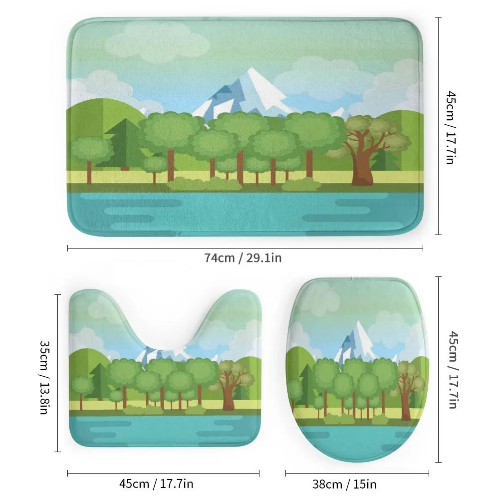 Mountains Lake Trees — Detail 1