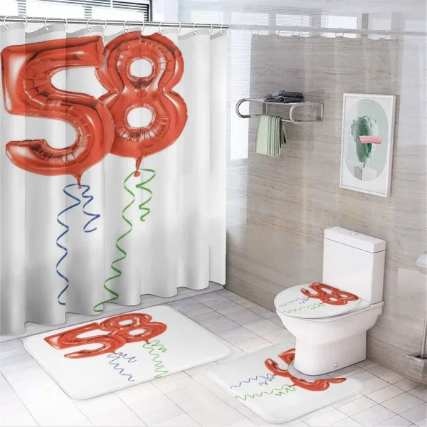 Old Age Party on a shower curtain