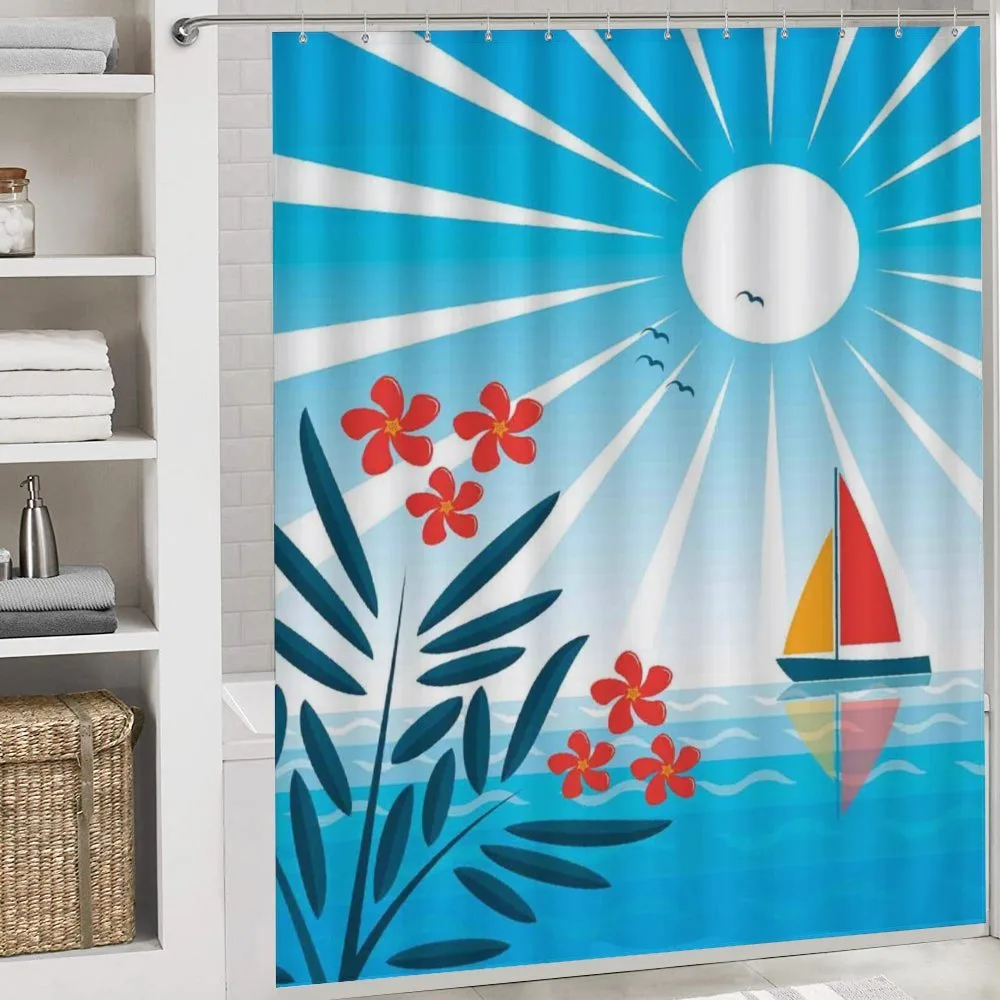 Oleanders and Sailboat — Detail 4