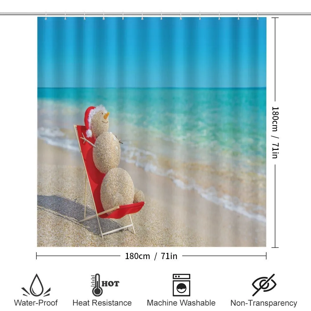 Sand Snowman on the Beach — Detail 2