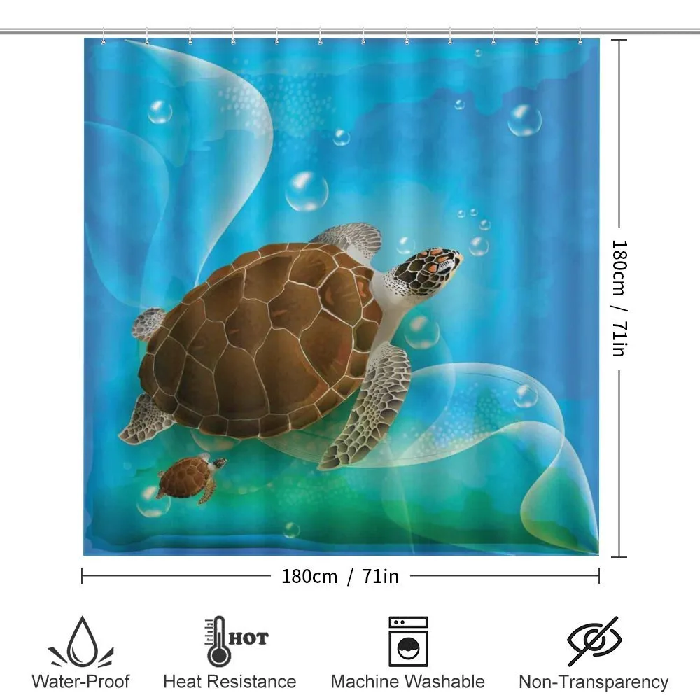 Swimming Turtle Family — Detail 2