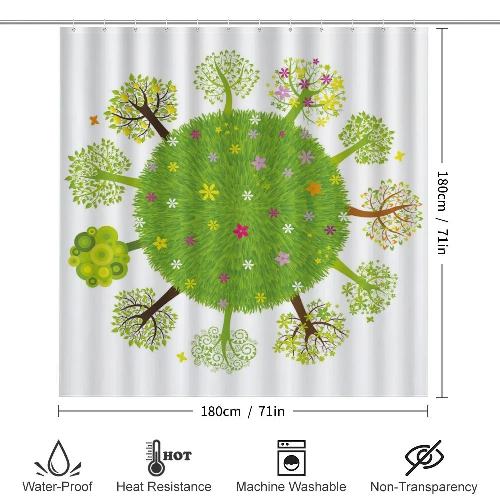 Various Green Trees Bloom — Detail 2