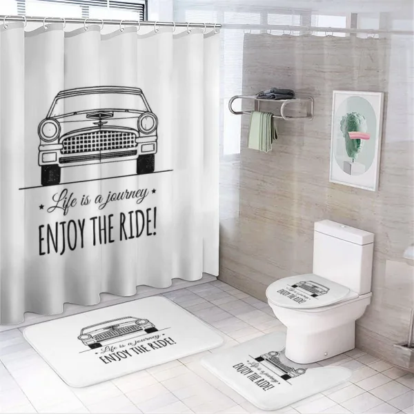 Vintage Automobile on a shower curtain