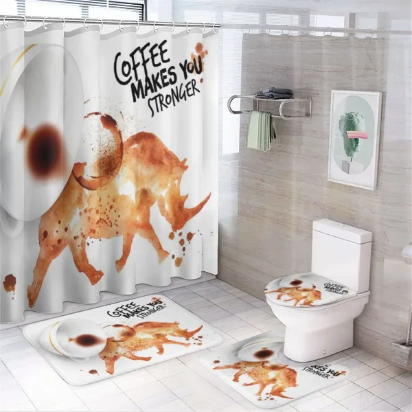 Wild Rhino on a shower curtain