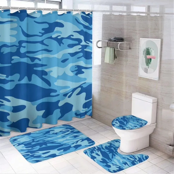 Aquatic Abstract on a shower curtain
