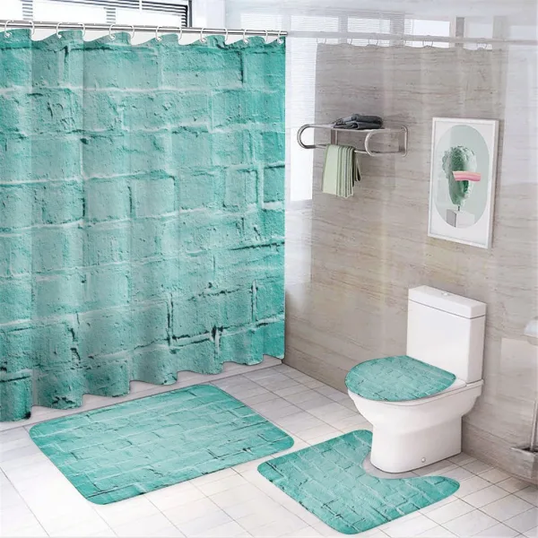 Brick Old Wall Vibrant on a shower curtain
