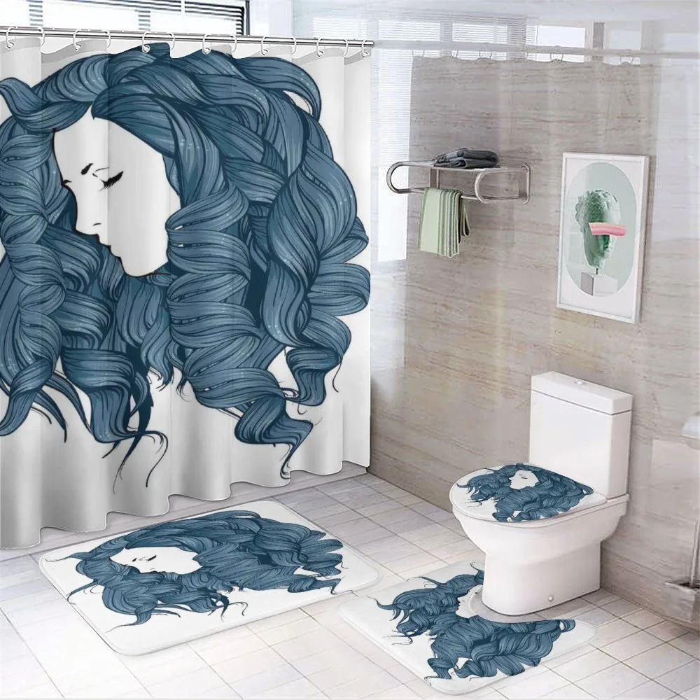 Dark Blue Funky Boucles — Your design