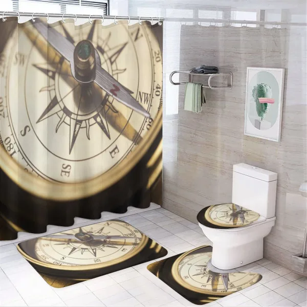 Detailed Close up of Tool on a shower curtain
