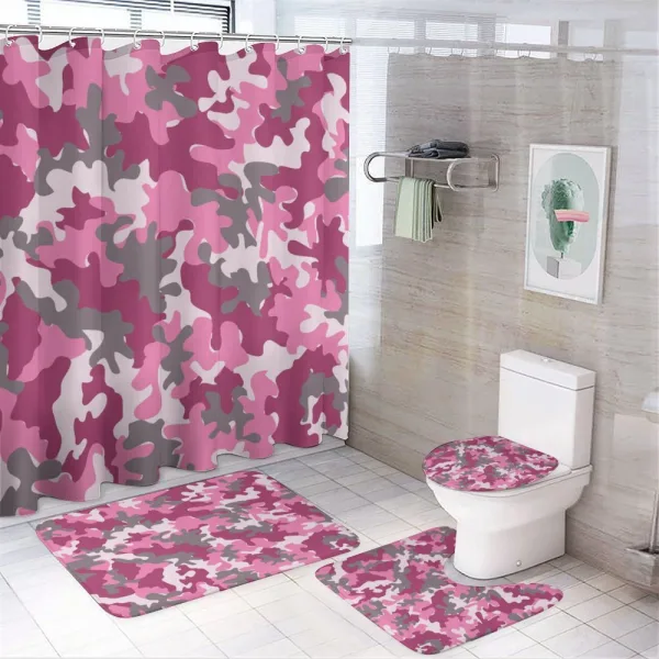Feminine Camo Vibrant on a shower curtain