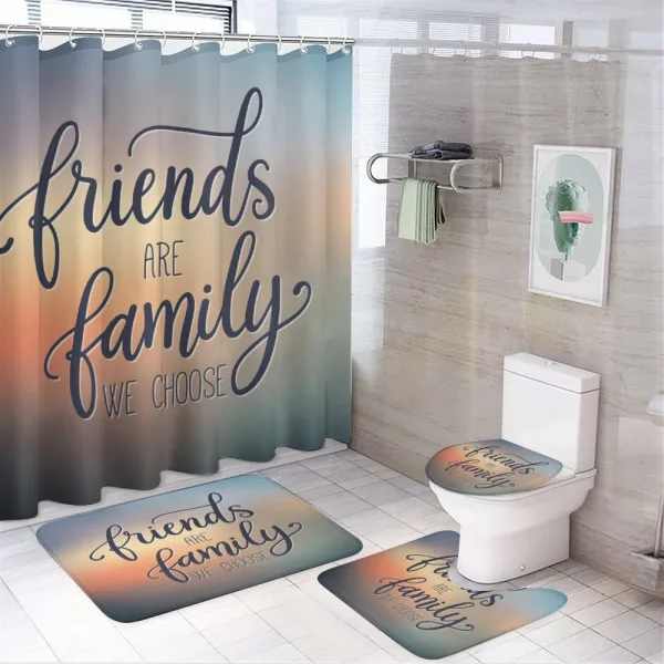 Friends are Family BFF on a shower curtain