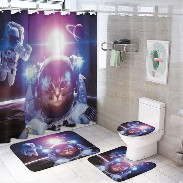 Galaxy Eclipse Saturn on a shower curtain
