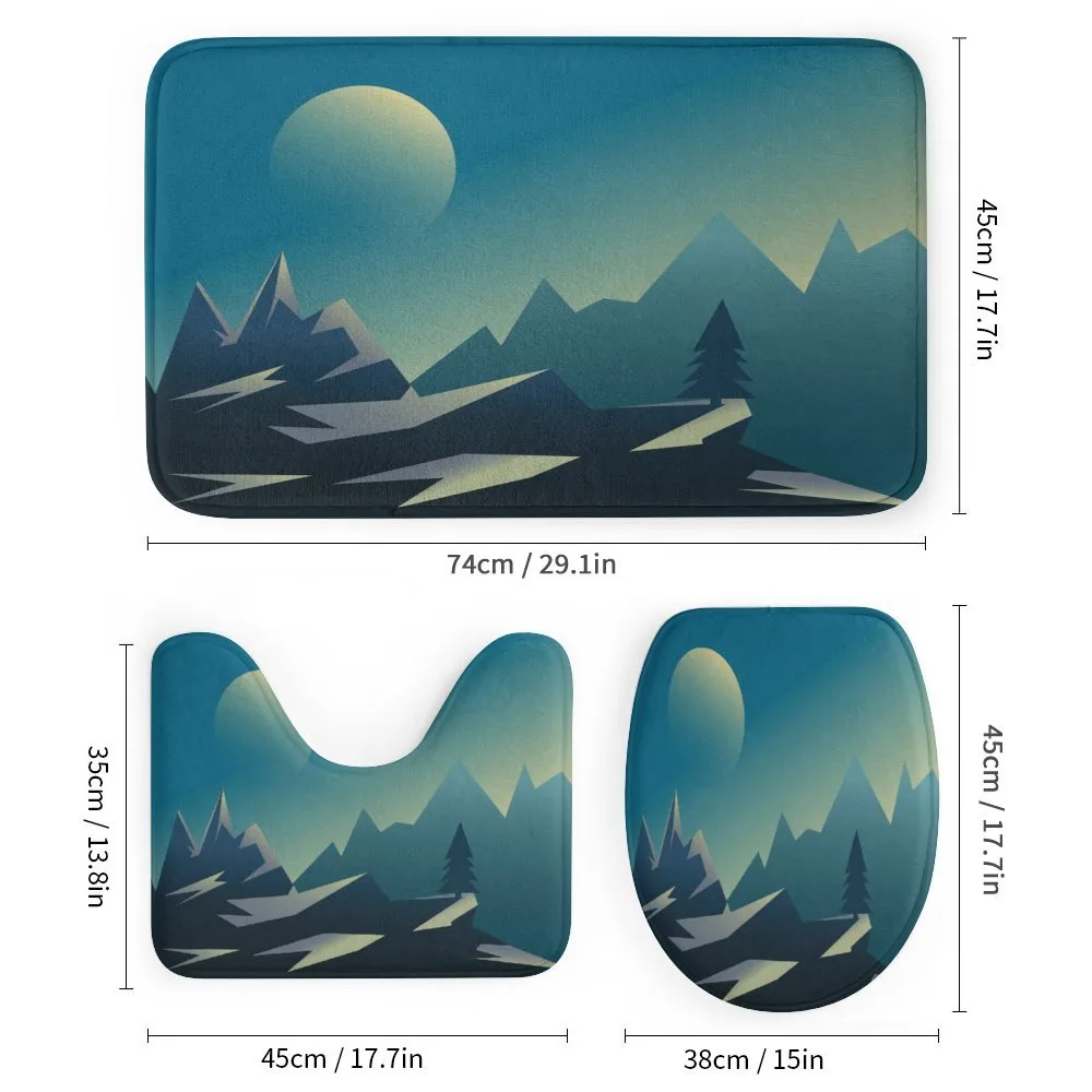 Geometric Landscape Scene — Detail 1