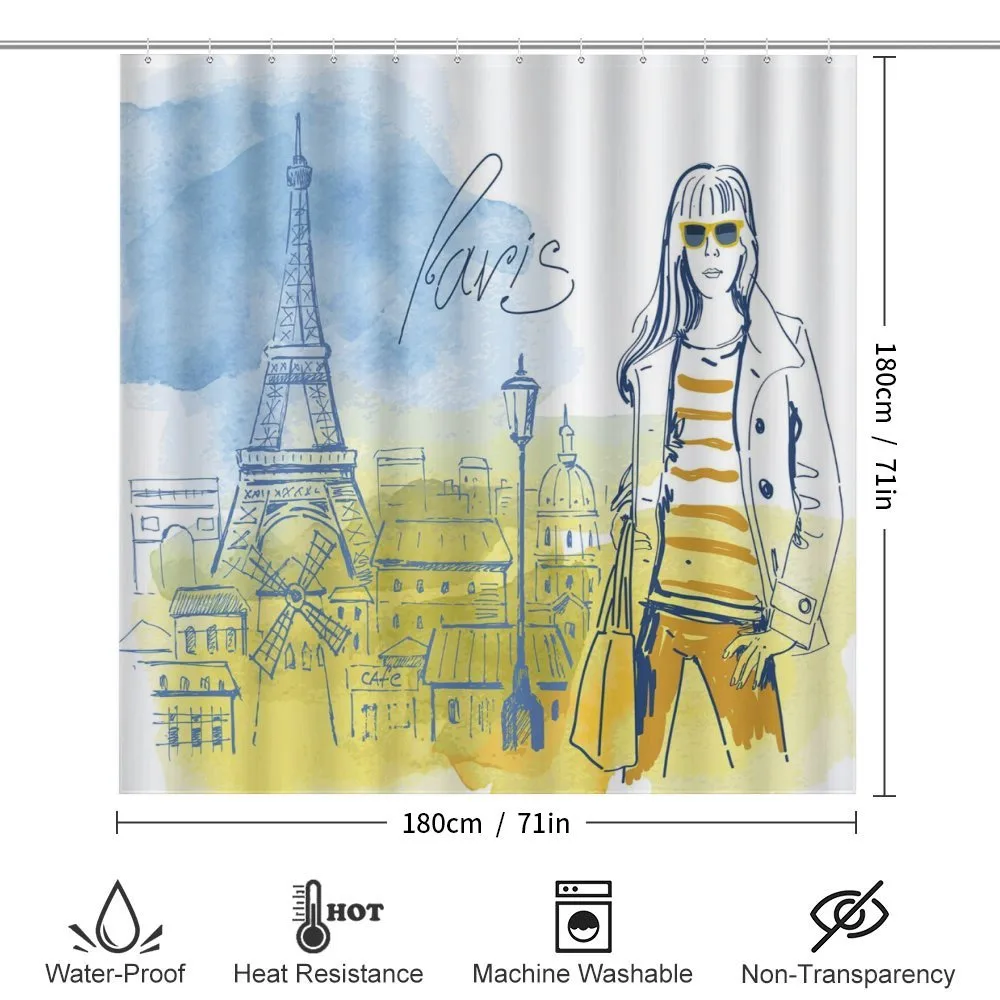 Girl at the Eiffel Tower — Detail 2