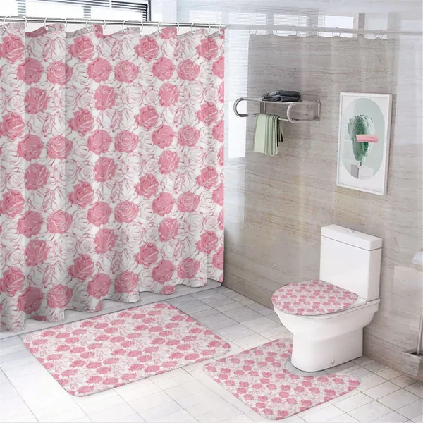 Girlish Meadow Floral Art on a shower curtain