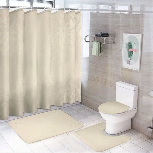 Monochrome Damask on a shower curtain