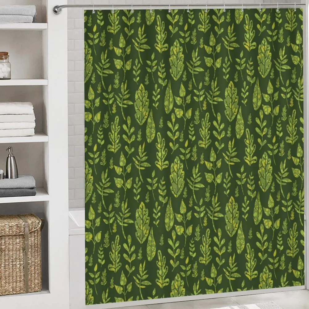Patterned Green Leaves — Detail 4