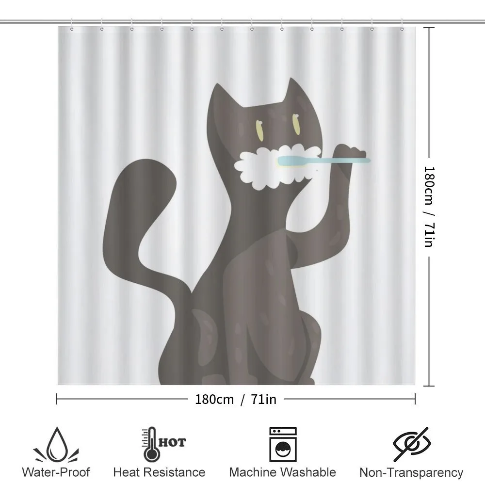 Pet Feline Brushing Teeth Motif — Detail 2