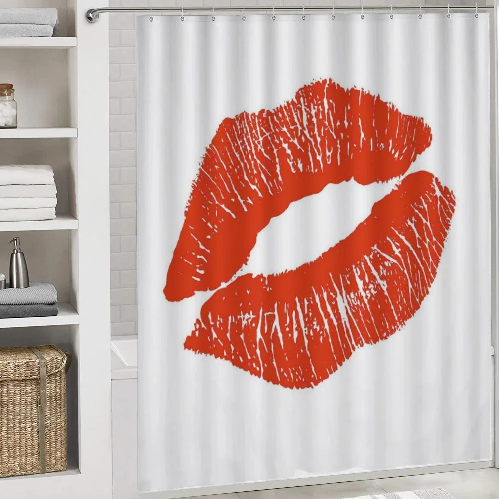 Red Lips Kiss Mark Grunge — Detail 4