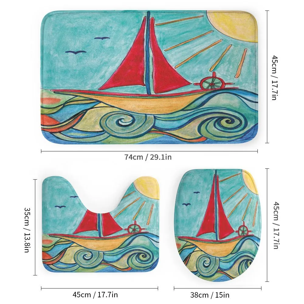 Ship in Waves in Sea — Detail 1