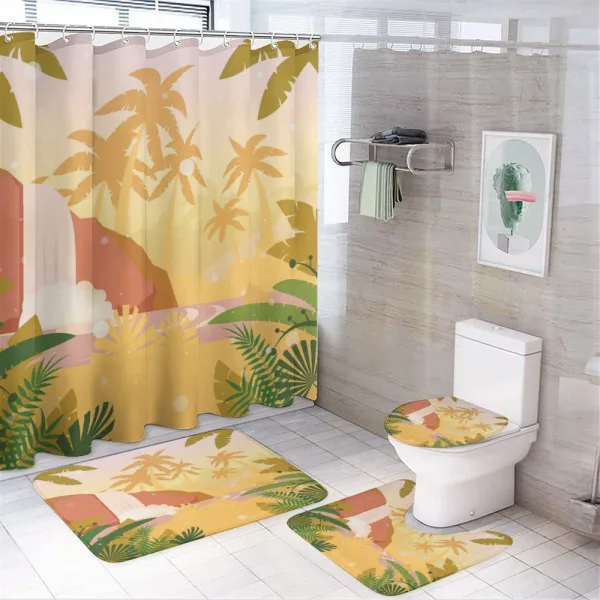 Soft Tropical Paradise on a shower curtain