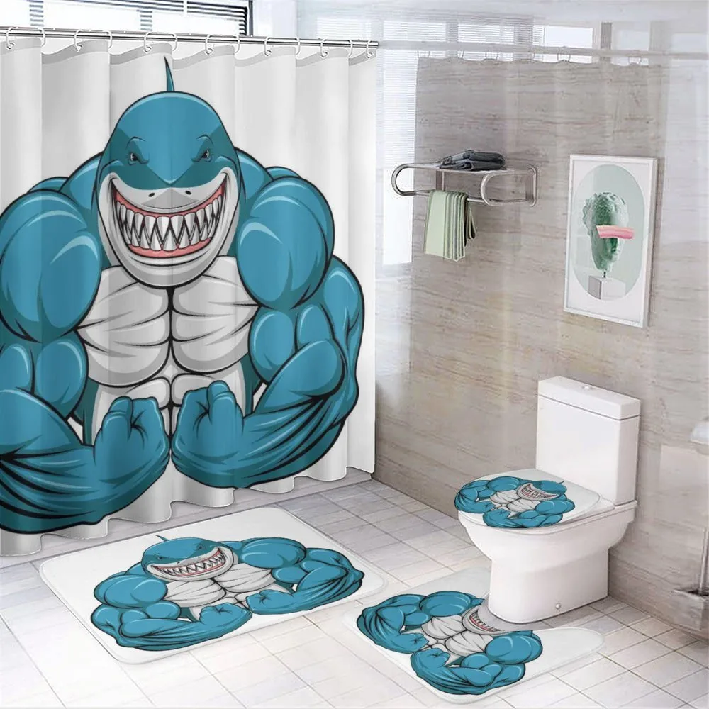 Toothy White Shark Smiling — Your design