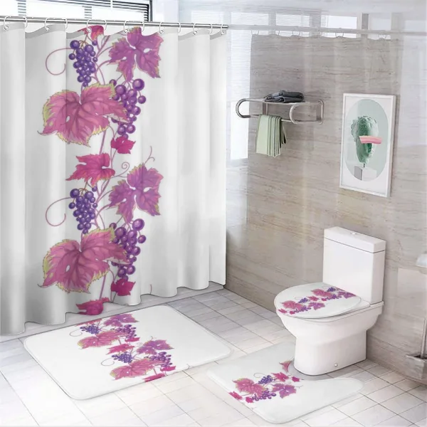 Vibrant Leaf and Plant on a shower curtain