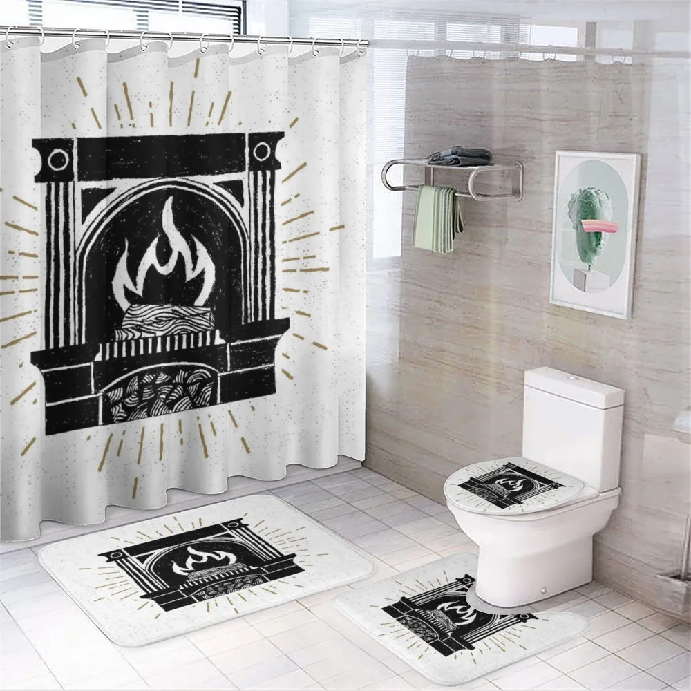 Vintage Log Fire Image — Your design