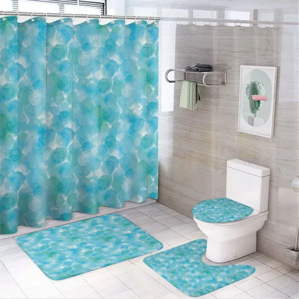 Abstract Watercolor Art on a shower curtain