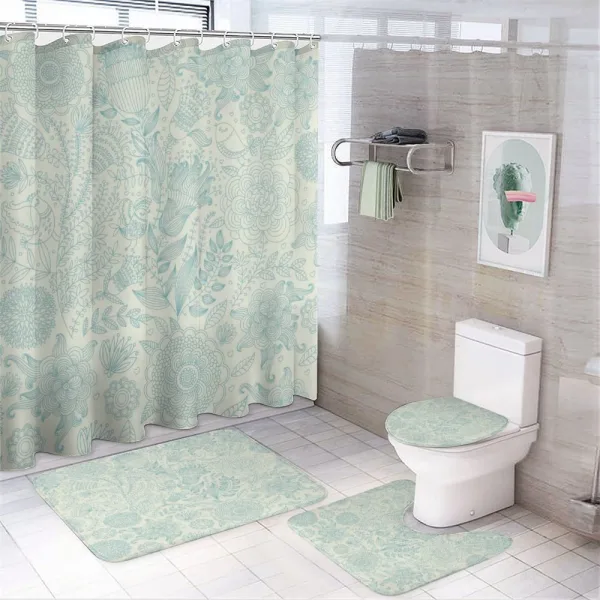 Antique Flowers on a shower curtain