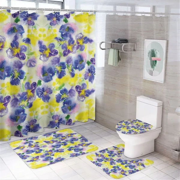 Butterfly Violet Field on a shower curtain
