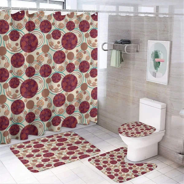 Circles Ornate Dots on a shower curtain