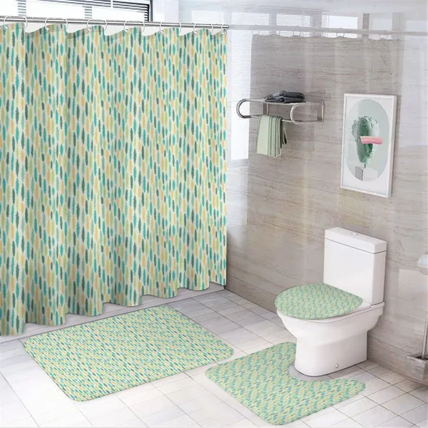 Crayon Effect Stripes on a shower curtain