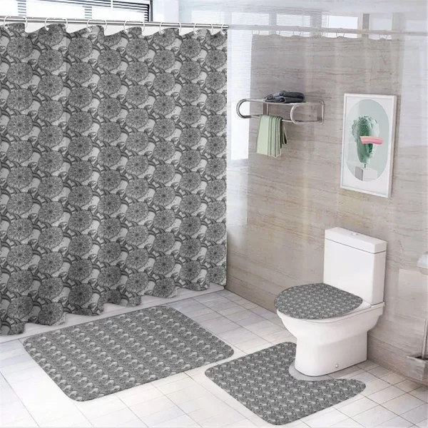 Detailed Mandala Sign on a shower curtain