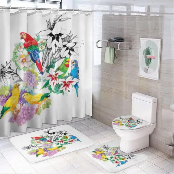 Floral Foliage Garden on a shower curtain