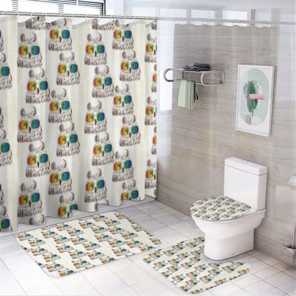 Funny Birds with Glasses on a shower curtain