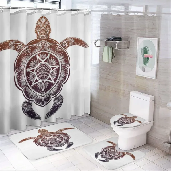 Ornate Mandala Motif on a shower curtain