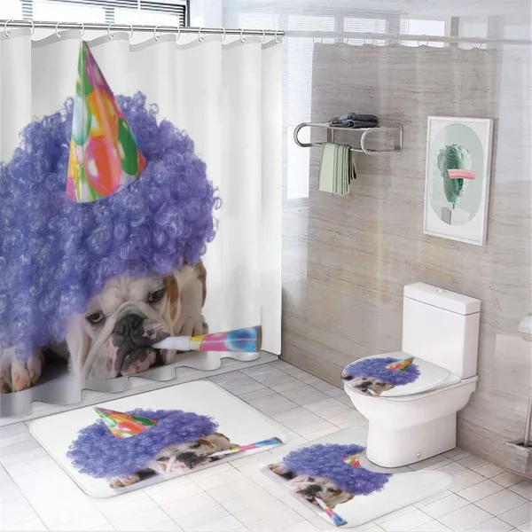 Party Dog Animal on a shower curtain