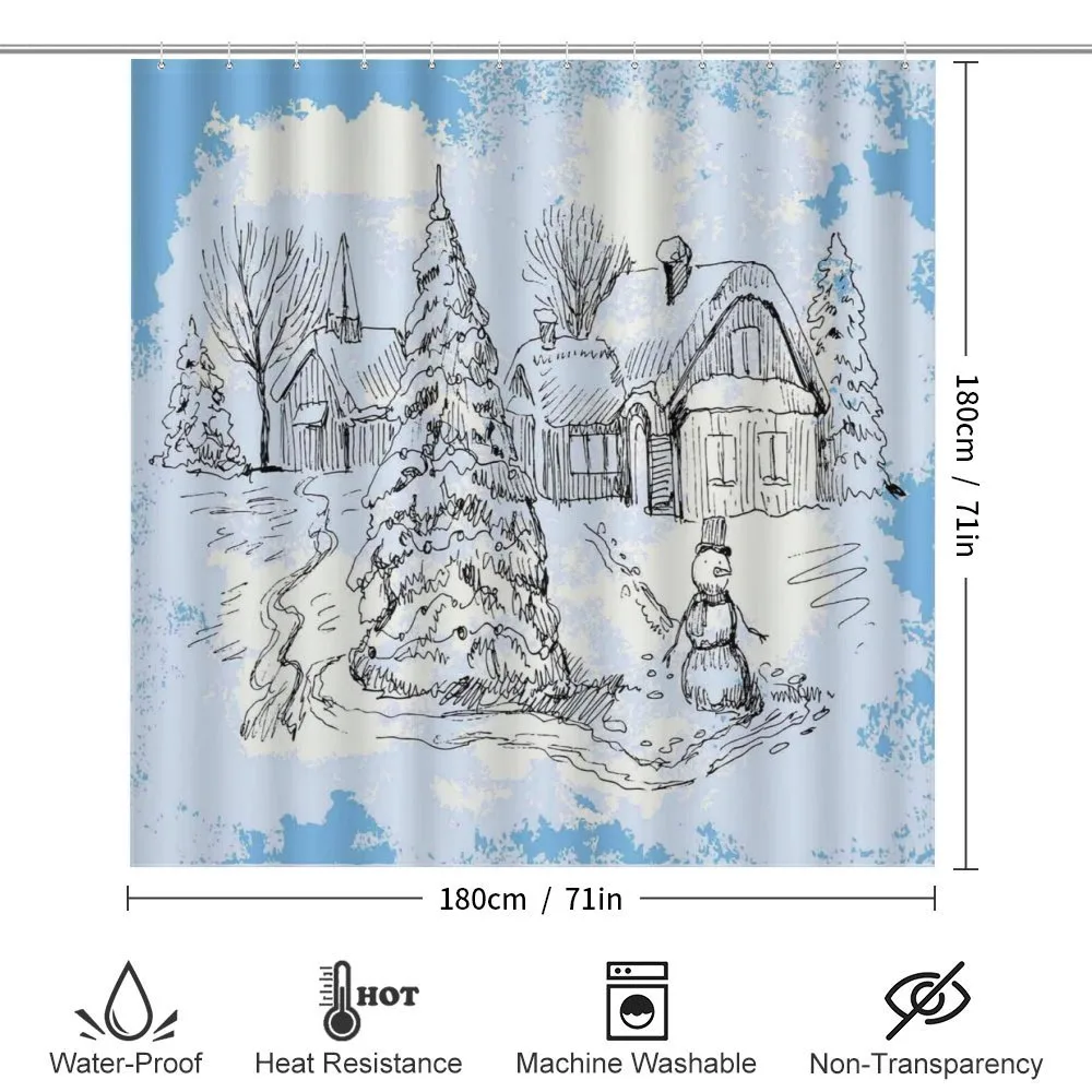 Sketchy Cold Snowy Scene — Detail 2
