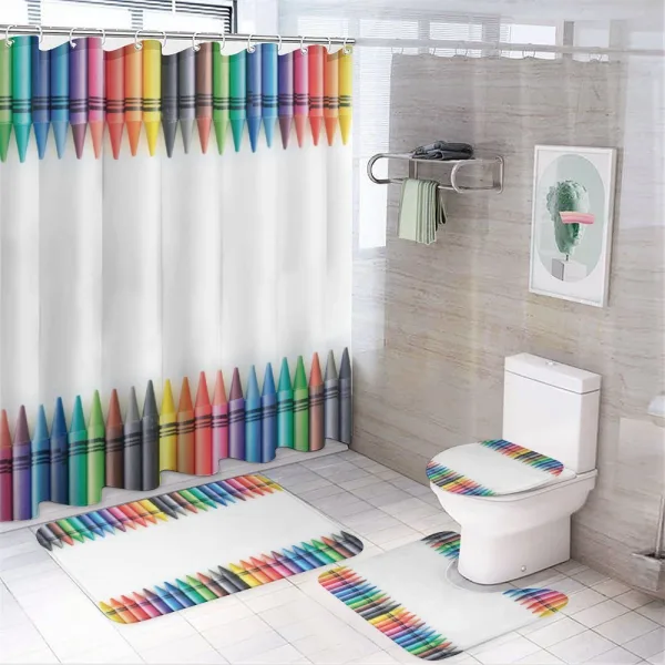 Straight Border Paint Crafts on a shower curtain