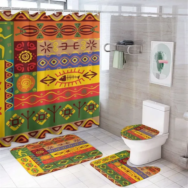 West Folk on a shower curtain