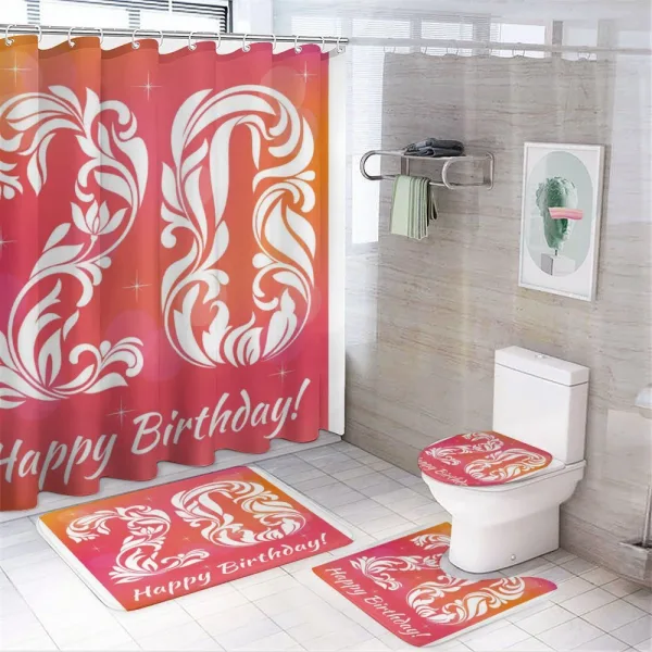 20 Birthday on a shower curtain