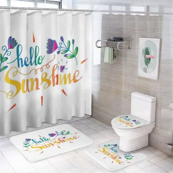Bloom Motifs Heart on a shower curtain