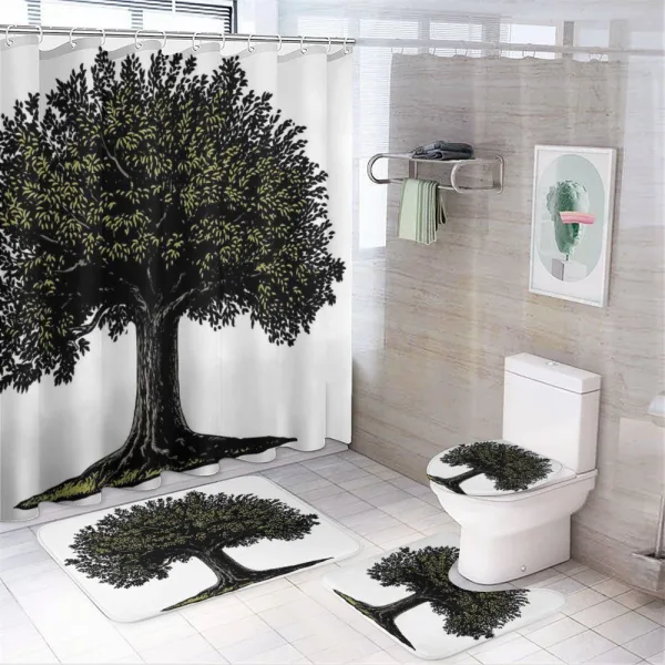 Digital Fruit Tree on a shower curtain