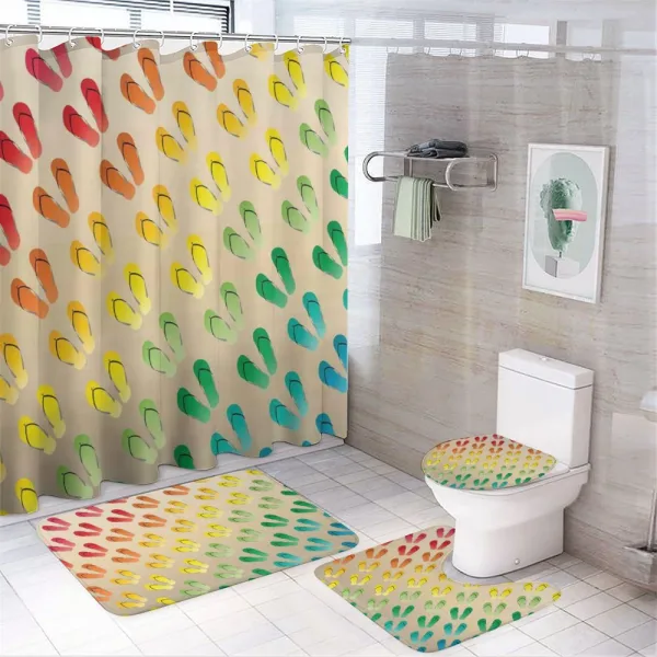 Graded Rainbow Color on a shower curtain