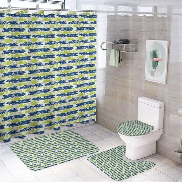 Nature Bloom Silhouette on a shower curtain