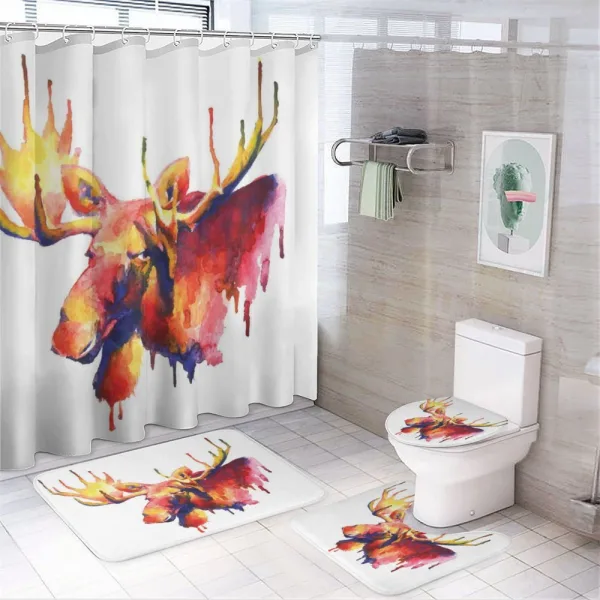 Psychedelic Watercolors on a shower curtain