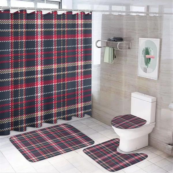 Retro English Classical on a shower curtain