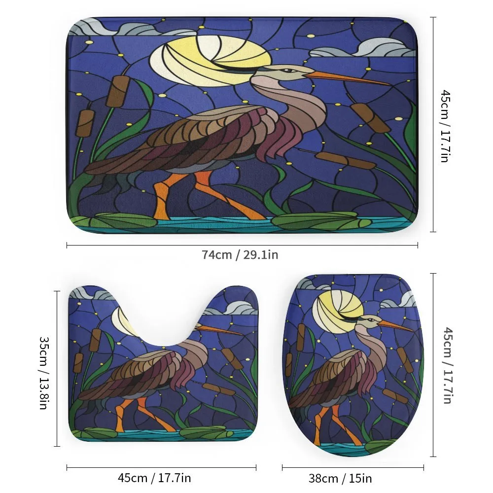 Stain Glass Brown Tone Heron — Detail 1