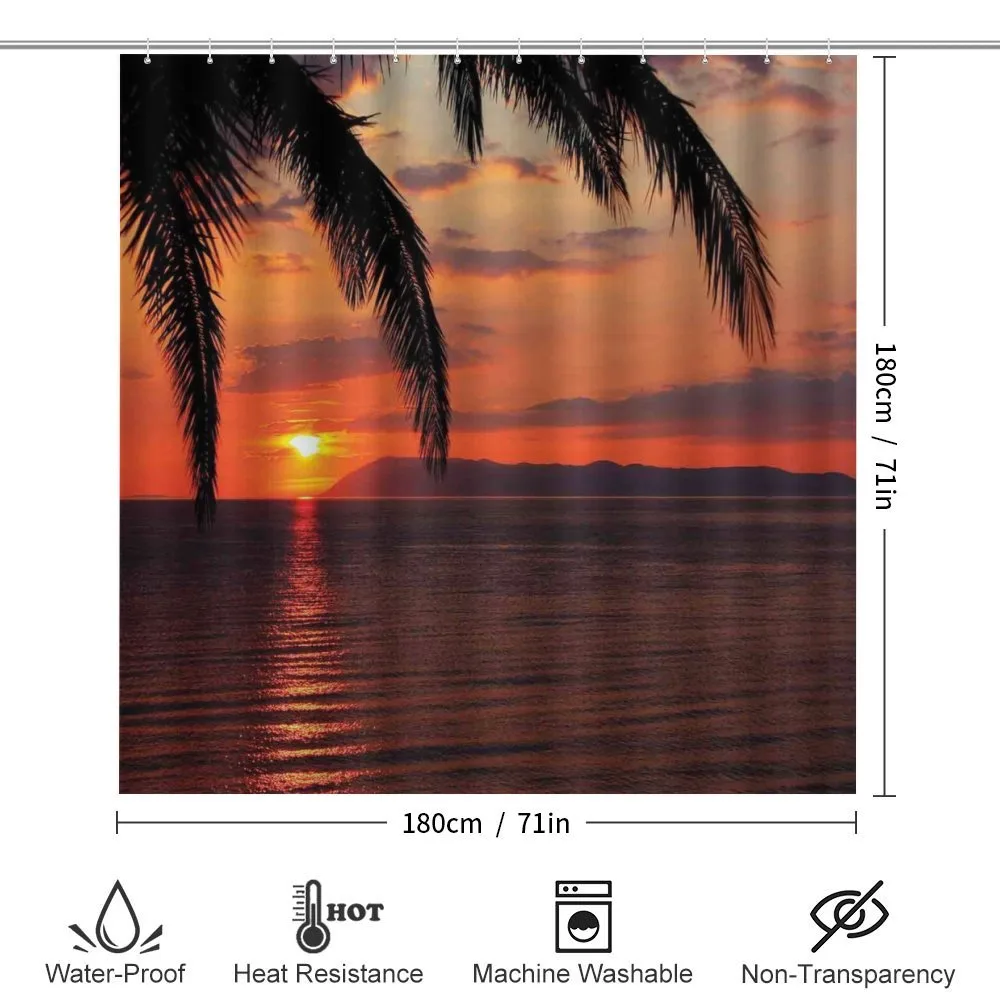 Sunrise on Sea and Palms — Detail 2